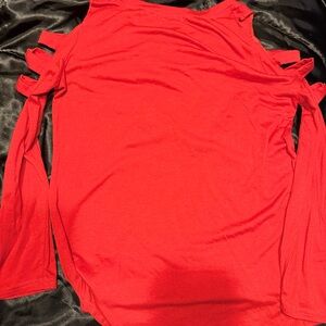 Women's Long Sleeve Red Top